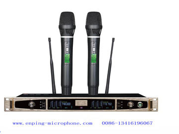 China AT-102 wireless microphone system UHF IR selecta ble frequency PLL  rack ear 19&quot;flight case supplier