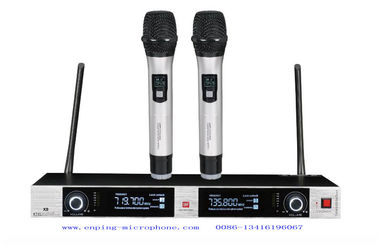 China X8 fixed frequency wireless microphone system UHF Dual channel rack mountable very low price supplier