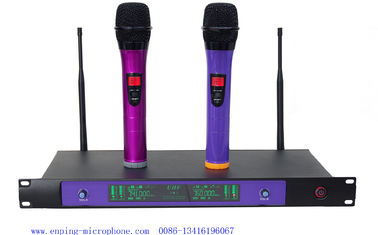 China UM-1020 professional  double channel VHF wireless microphone with screen  / micrófono / good quality supplier