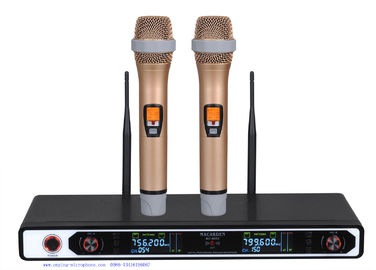 China 8099/professional infrared selectable frequency dual channel wireless microphone/smart apprearance/hot sell supplier