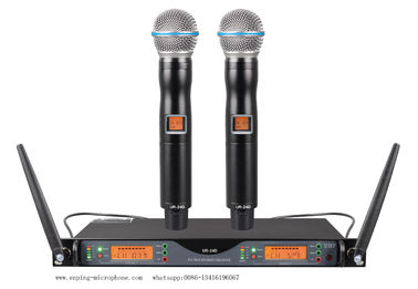 China UR-24D/ HIGH QUALITY  TRUE DIVERSITY UHF wireless microphone system with IR selectable frequency/SHURE STYLE supplier
