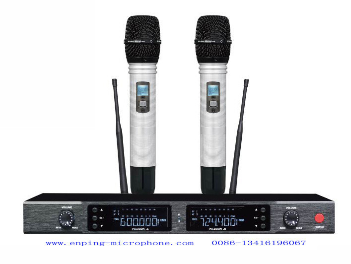LS6300 wireless microphone system UHF IR selecta ble frequency PLL