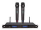 excellent quality 9008 wireless microphone system UHF PLL 200 channels selectable FM black supplier