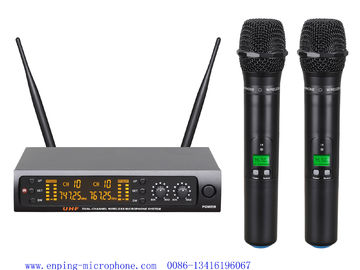 China LS-975 muti channel wireless microphone system UHF IR selectable frequency  PLL rechargeable battery half rack size supplier