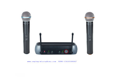 China LS-789  UHF Dual channel  wireless microphone system with plastic box / shure style supplier