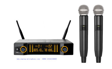 China LS-808 ture diversity  UHF double channel  wireless microphone system /new style supplier