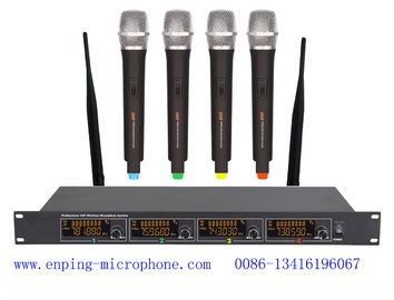 China LS-4800 4 channels UHF wireless microphone system with LCD color screen 4MICS /  rack mountable supplier
