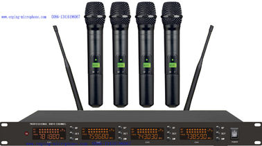 China LS-4900 4 channels UHF selectable frequency wireless microphone system / IR  PLL / digital LCD display supplier
