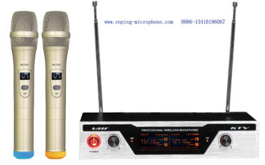 China GL-313  two-handheld VHF colorful wireless microphone with screen   / micrófono / good quality supplier