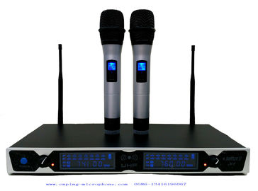 China X1 professional  double channel VHF wireless microphone with screen  / micrófono / good quality supplier
