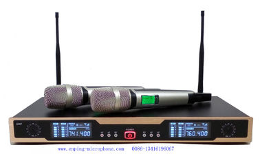 China SR-328 professional  double channel VHF wireless microphone with screen  / micrófono / good quality supplier