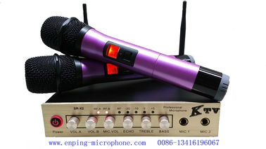 China SR-X2   two channel VHF half- rack -size KTV wireless microphone with Echo Treble Bass  / micrófono / good quality supplier