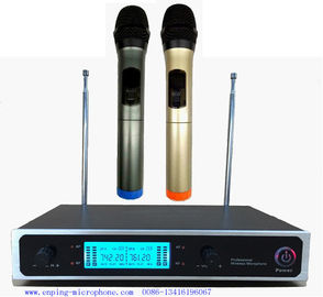 China SR-322   double channel VHF small size wireless microphone with screen  / micrófono / good quality cheap price supplier