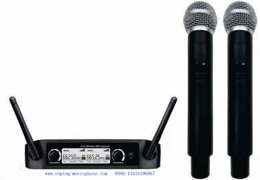 China SR-318S   double channel VHF small size wireless microphone with screen  / micrófono / SHURE style supplier