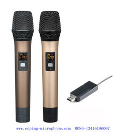 China C3 / professional universal USB  UHF wireless microphone  with 16 selectable frequency with two handhelds supplier