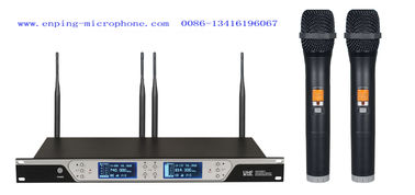 China 820/TRUE DIVERSITY professional infrared selectable frequency dual channel wireless microphone supplier