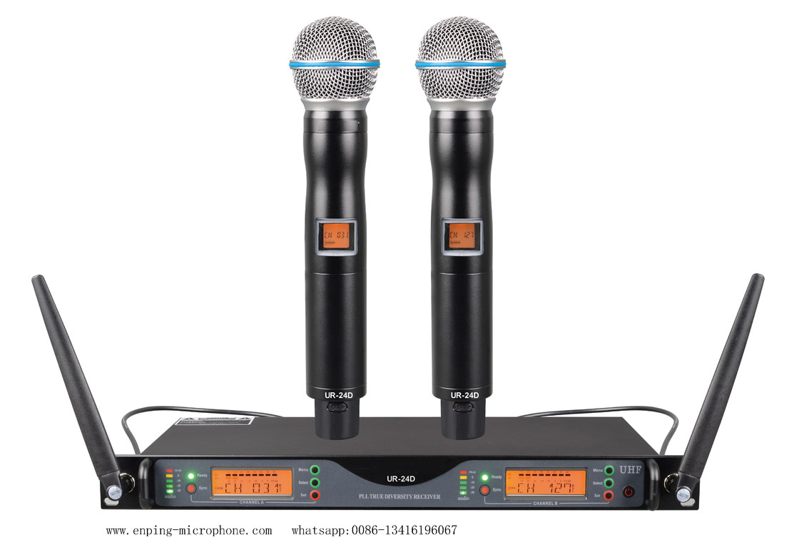 UR24D/ HIGH QUALITY TRUE DIVERSITY UHF wireless microphone system with