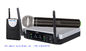 LS-7350  UHF Dual channel  wireless microphone system with plastic box / shure style hot sell supplier