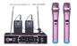 GL-316  two-handheld VHF colorful pink wireless microphone with screen   / micrófono / good quality supplier