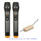 C9 / professional &amp; easy-set-up universal  UHF wireless microphone  with 16 selectable frequency with two handhelds supplier